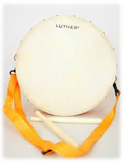FLT-KTYG-30 Детский маршевый барабан оранжевый, с палочками. Lutner