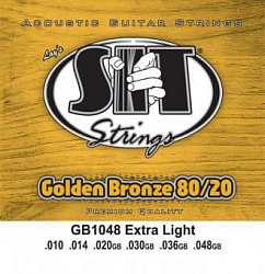 SIT GB1048,Golden Bronze Exstra Light 80/20,10-48 Струны для акустической гитары