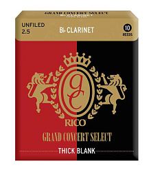 Rico RCJ1025 Grand Concert Select Thick Blank - Трости для кларнета Bb, размер 2.5