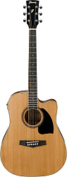 IBANEZ PF17ECE-LG DREADNOUGHT электроакустическая гитара, цвет натуральный
