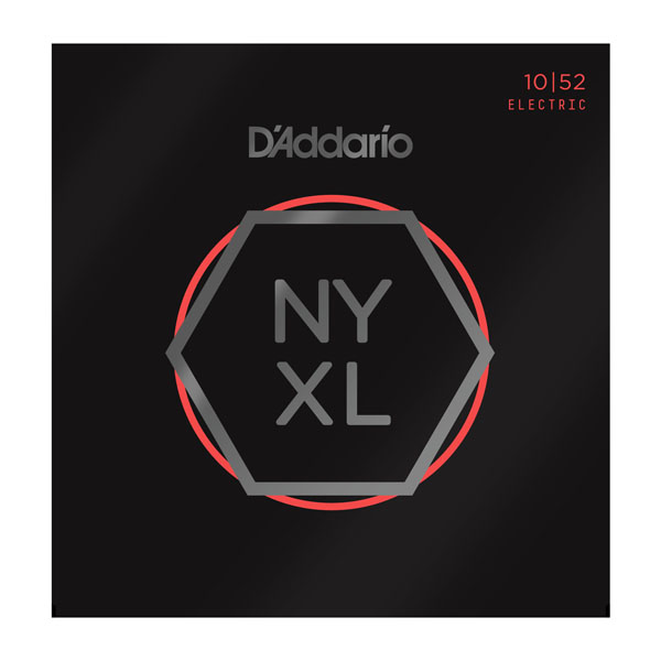 D'Addario NYXL1052 NYXL Струны для электрогитары, никелированные, L. Top/Heavy Bottom (10-52).