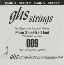 GHS 009 Одиночная струна для акустической и электрогитары
