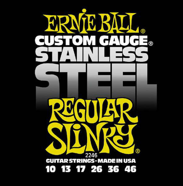 Ernie Ball 2246 Струны для электрогитары Stainless Steel Regular Slinky (10-46).