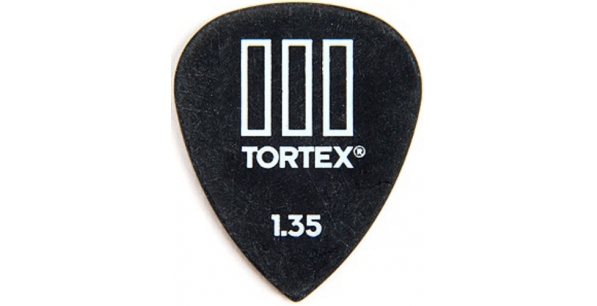 Dunlop 462R1.35 медиатор Tortex, 1,35 мм, стандартная форма с заострением