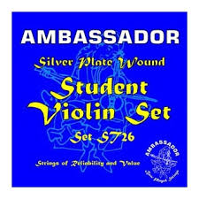 Ambassador 95260 Student Violin ST26 Silver plate wound 4\4