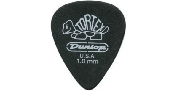 Dunlop 488R1.0 Tortex Pitch Black, 1 мм, стандартная форма