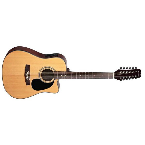 MARTINEZ FAW-802-12 CEQ Электроакустическая 12-струнная гитара с вырезом. Цвет натуральный.