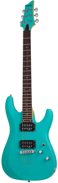 Электрогитара SCHECTER [C-6 DELUXE SAQUA] электрогитара 6-струнная, корпус: липа, гриф: клен, накладка: палисандр, 24 лада, цвет: Satin Aqua (SAQUA)