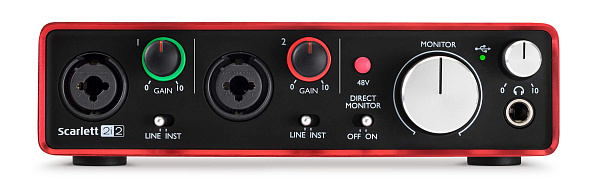 FOCUSRITE SCARLETT 2I2 2ND GEN USB аудио интерфейс, 2 входа/2 выхода