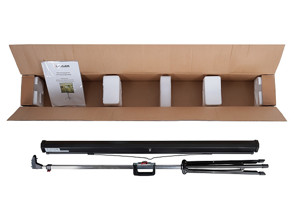 [LMV-100105] Экран на штативе Lumien [Master View] 244x244 см (131") Matte White FiberGlass черн. кайма по периметру, устойчивый штатив 1:1