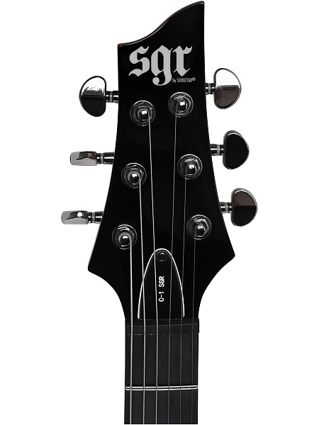 Электрогитара SCHECTER [C-1 SGR BY SCHECTER BLK] электрогитара 6-струнная, с чехлом, корпус: липа, гриф: клен, накладка: палисандр, 24 лада, цвет Black (BLK)