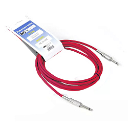 Invotone ACI1304R Инструментальный кабель, mono jack 6,3 <-> mono jack 6,3, длина 4 м (красный).