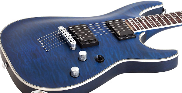 Электрогитара SCHECTER [C-1 PLATINUM STMBL] электрогитара 6-струнная, корпус: красное дерево, гриф: клен, накладка: палисандр, 24 лада, цвет: See-Thru Midnight Blue (STMBL)