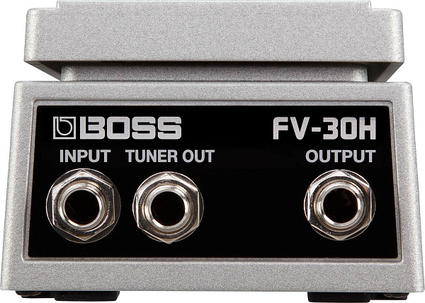 Педаль громкости BOSS [FV-30H] для электро и бас-гитары (высокомный вход) Алюминиевый корпус, компактный дизайн. Выход для тюнера, разъёмы Jack 6.3 мм. Питание: 9 В. Размеры: 80x192x58 мм, вес: 840 г.