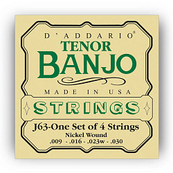 D'Addario J63 Струны для 4-струнного банджо (9-30).