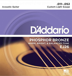 D'Addario EJ26 (11-52) - Струны для акустической гитары