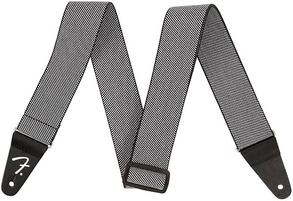 FENDER WEIGHLESS WHITE TWEED гитарный ремень, твид, цвет белый