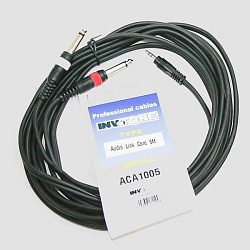 Invotone ACA1005 - Аудио кабель, stereo jack 3,5 <-> 2 x mono jack 6,3 длина 5 м