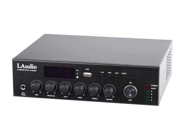 LAM60B Микшер усилитель мощности трансляционный, 60Вт, LAudio