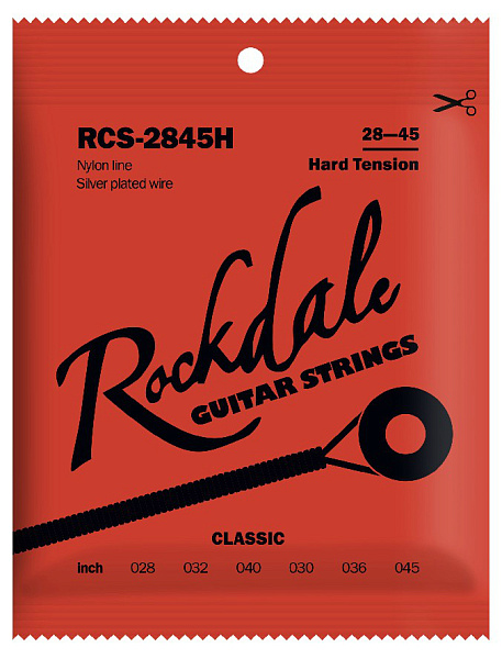 ROCKDALE RCS-2845H - струны для классической гитары, нейлон, сильное натяжение