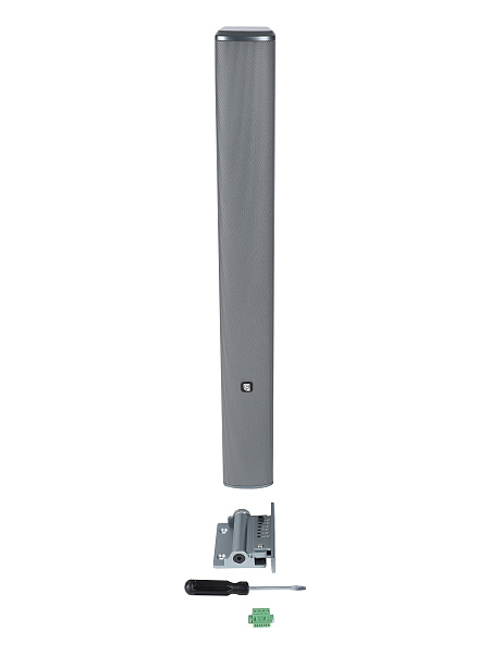 Звуковая колонна Intrend [ITSPK-CL425T-G] пассивная, 4x2.5", 8 Ом / 100V (100Вт), SPL 113dB,  106Hz-20kHz, 120°x20° (HхV), вес 3.4кг, цвет угольный металлик, крепление в комплекте, (цена за 1шт., в упаковке 2 шт.)