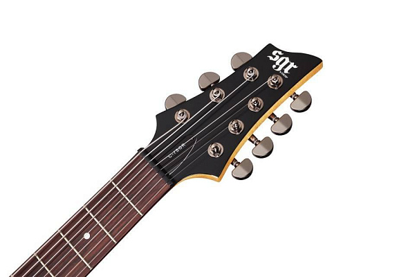 Электрогитара SCHECTER [C-7 SGR BY SCHECTER MSBK] электрогитара 7-струнная, с чехлом, корпус: липа, гриф: клен, накладка: палисандр, 24 лада, цвет Midnight Satin Black (MSBK)