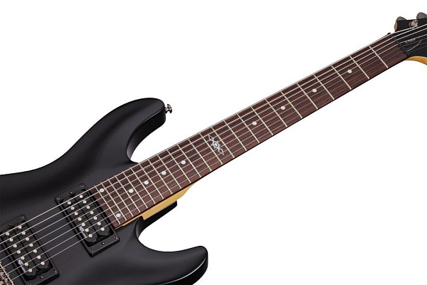 Электрогитара SCHECTER [C-7 SGR BY SCHECTER BLK] электрогитара 7-струнная, с чехлом, корпус: липа, гриф: клен, накладка: палисандр, 24 лада, цвет Black (BLK)