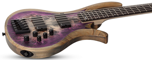 Бас-гитара SCHECTER [RIOT-5 ARB] бас-гитара 5-струнная, корпус: болотный ясень с топом из капа, гриф: клён/орех со вставками из углеволокна, накладка черное дерево, 24 лада, цвет: Aurora Burst (ARB)