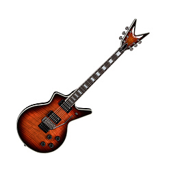 Dean CADI1980F TGE Электрогитара, тип «Les Paul»,22 лада 24 3/4,HH,2V+2T, Floyd Rose, цвет Tiger Eye