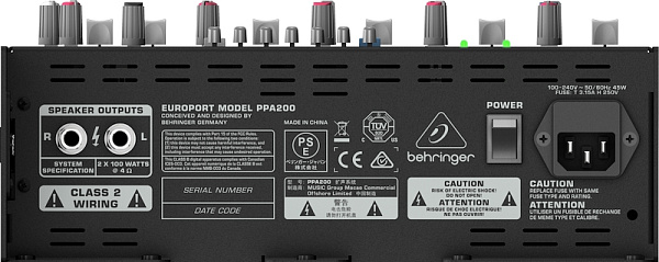 Behringer PPA200 - Портативная система звукоусиления,150 Вт