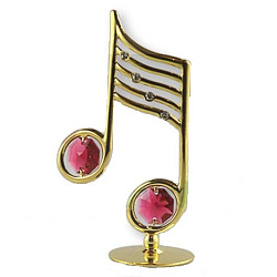 Crystal Temptations U-3384 - Сувенир "Нотки"с кристаллами Swarovski (золото)