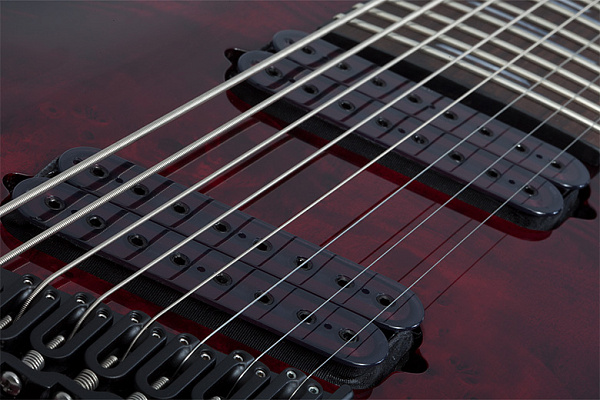 Электрогитара SCHECTER [OMEN ELITE-8 MS BCHB] электрогитара 8-струнная, мультимензур, корпус: красное дерево, топ: кап, гриф: клен, накладка: палисандр, 24 лада, цвет: Black Cherry Burst (BCHB)