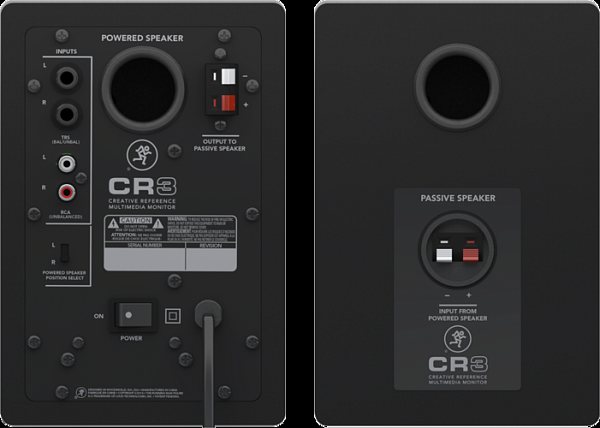MACKIE CR3 пара студийных мониторов, мощность 50 Ватт, динамик 3`, цвет черный