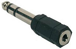Proel AT165 Переходник - джек стерео 6,3мм <-> джек стерео 3,5мм (гнездо), пластик.