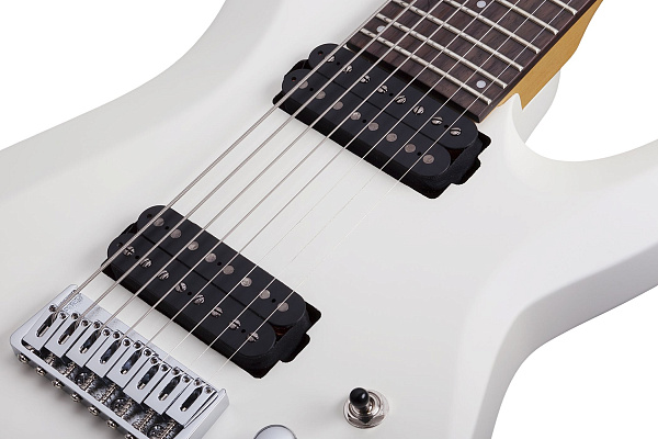 Электрогитара SCHECTER [C-8 DELUXE SWHT] электрогитара 8-струнная, корпус: липа, гриф: клен, накладка: палисандр, 24 лада, цвет: Satin White (SWHT)