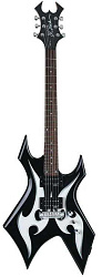 B.C.Rich MMWGSVBK Электрогитара Metal Master Warlock, Silver Blade Graphics.