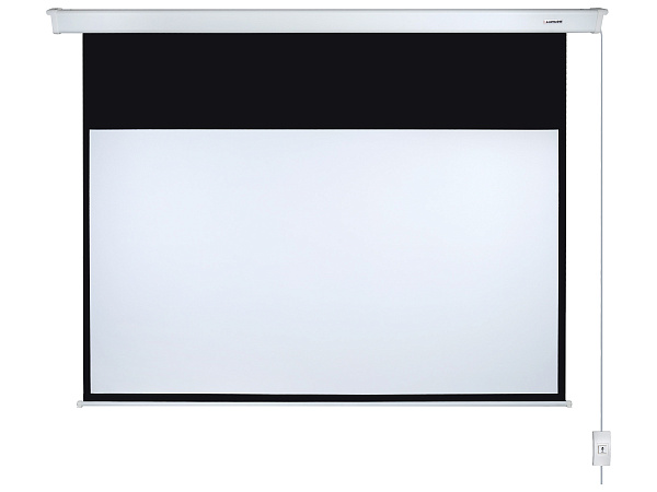[LMC-100113] Экран с электроприводом Lumien [Master Control] 163х220 см (раб.область 119х212 см) (96") Matte White FiberGlass черн. кайма сверху 40 см 16:9