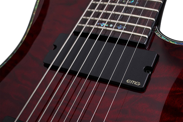 Электрогитара SCHECTER [HELLRAISER C-8 BCH] электрогитара 8-струнная, корпус: красное дерево, топ: волнистый клен, гриф: красное дерево, накладка: палиснадр, 24 лада, цвет: Black Cherry (BCH)