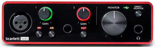 FOCUSRITE Scarlett Solo 3rd Gen - Аудио интерфейс USB, 2 входа/2 выхода