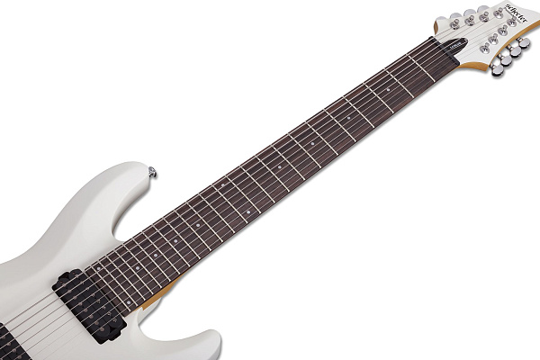 Электрогитара SCHECTER [C-8 DELUXE SWHT] электрогитара 8-струнная, корпус: липа, гриф: клен, накладка: палисандр, 24 лада, цвет: Satin White (SWHT)