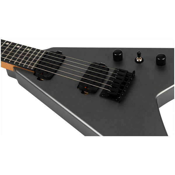 SPIRA V-400 MSL - Электрогитара Flying V, цвет серебряный тёмный