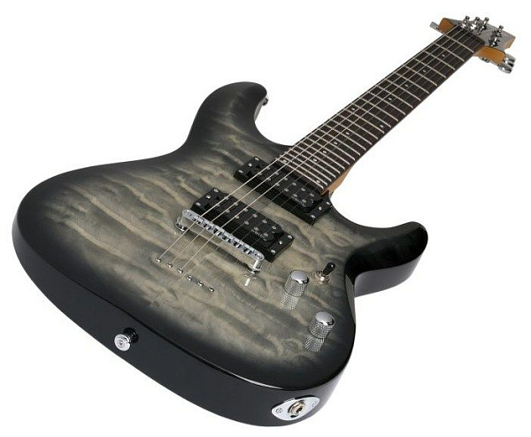 Электрогитара SCHECTER [C-6 PLUS CB] электрогитара 6-струнная, корпус: липа, топ: стеганый клен, гриф клен, накладка палисандр, 24 лада, цвет: Charcoal Burst (CB)