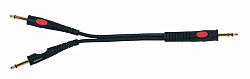 Die HARD DH620 - Проф. инсертный кабель, стерео джек 6.3мм <-> 2х моно джек 6.3мм, длина 0,3 м