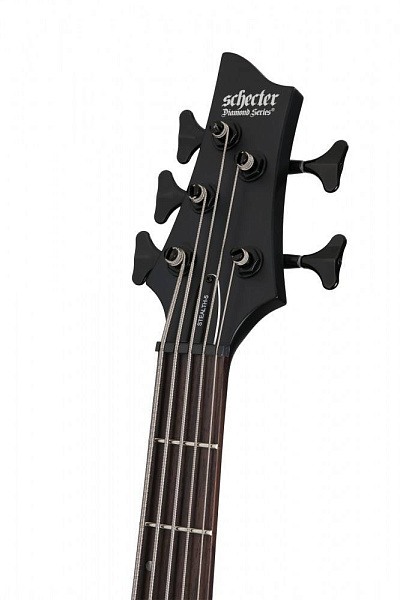 Бас-гитара SCHECTER [STILETTO STEALTH-5 SBK] бас-гитара 5-струнная,  корпус: липа, гриф: клен, накладка: палисандр, 24 лада, цвет: Satin Black (SBK)