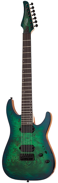 Электрогитара SCHECTER [C-7 PRO AQB] электрогитара 7-струнная, корпус: красное дерево, топ: кап, гриф: клен 3 куска, накладка: венге, 24 лада, цвет: Aqua Burst (AQB)