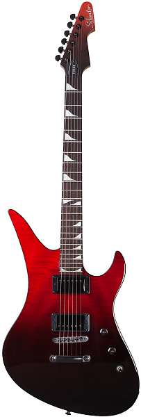Электрогитара SCHECTER [AVENGER STANDARD BB] электрогитара 6-струнная, корпус: красное дерево, топ из капа, гриф: печеный клен, накладка: палисандр, 24 лада, цвет BloodBurst (BB)