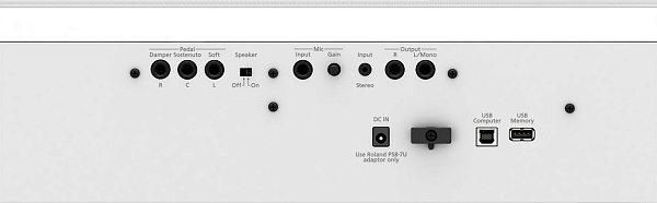 Портативное цифровое пианино ROLAND [FP-60X-WH] (88 клавиш PHA-4 Standard), полифония 256, SuperNATURAL Piano, 358 тембров, Bluetooth 3.0, Headphones 3D Ambience, USB, вес 19,3 кг., белое.