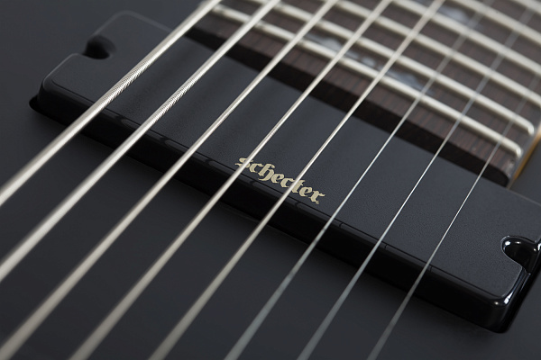 Электрогитара SCHECTER [DEMON-8  ABSN] электрогитара 8-струнная, корпус: липа, гриф: клен, накладка: венге, 24 лада, цвет: Aged Black Satin (ABSN)