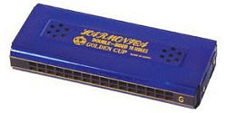 GOLDEN CUP HH016-2 Губная гармошка двухсторонняя, в футляре.