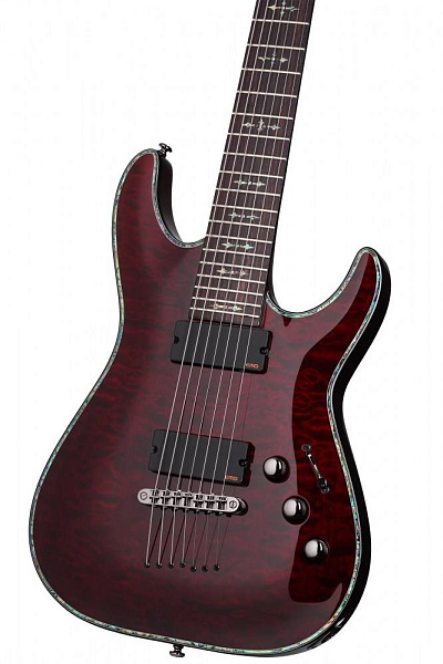 Электрогитара SCHECTER [HELLRAISER C-7 BCH] электрогитара 7-струнная, корпус: красное дерево, топ: волнистый клен, гриф: красное дерево, накладка: палиснадр, 24 лада, цвет: Black Cherry (BCH)